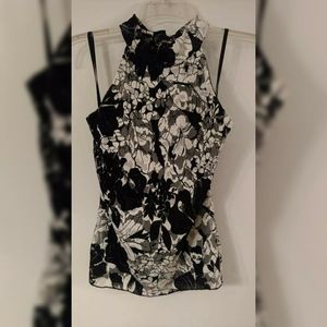 Black & white women's halter top size small